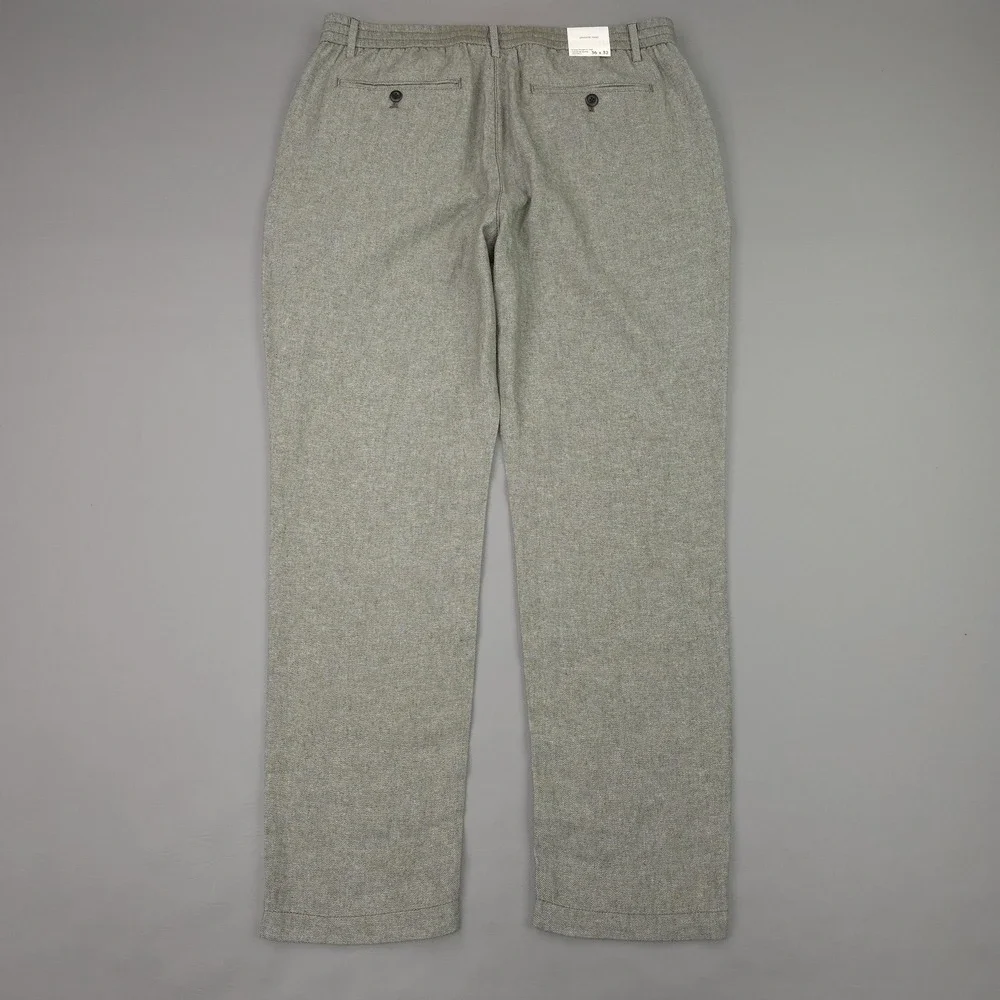 Banana Republic Pants Men 36x29 Green Linen Cotton Athletic Tapered Chino Casual